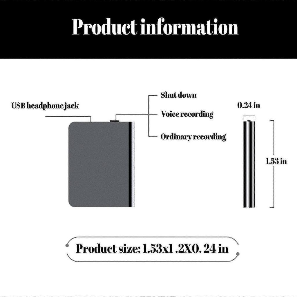 16gb Mini Voice Recorder Audio Voice Recorder Small Mp3 Digital Recorder For Lecture Interview Meeting Class Yanlieso