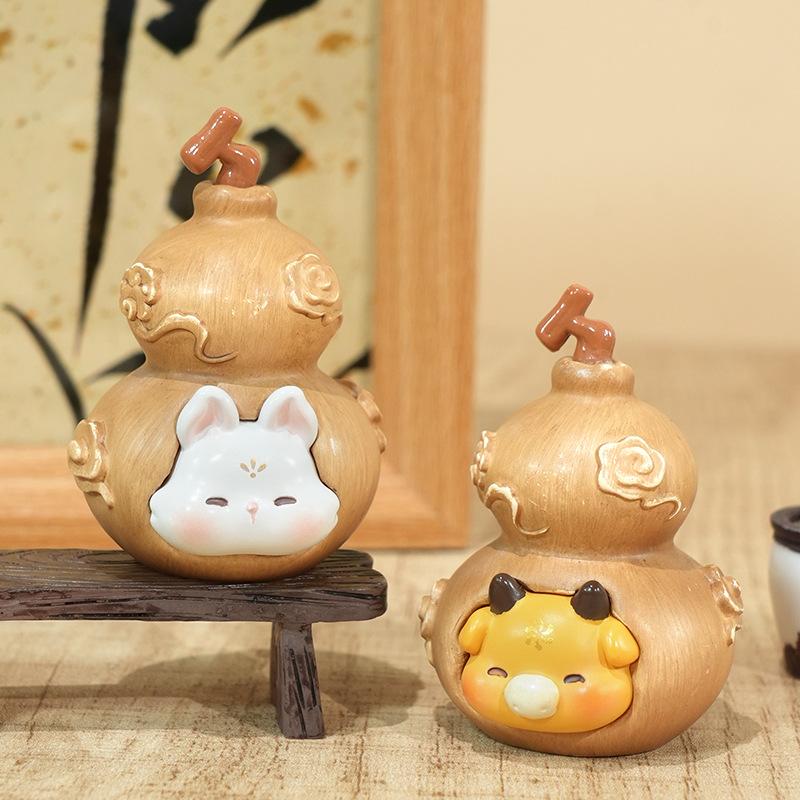 New Fulu Small Zodiac Charm and Good Luck Desk Decoration Item - Gourd Handicraft Item - Cute