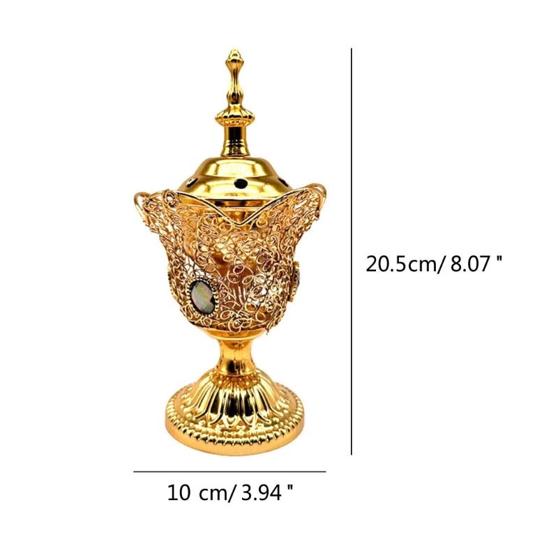 Creative Middle Eastern Gift Middle Eastern Golden 220V Electric Censers Metal Bakhoors Burners Safe ,Not Have Flame