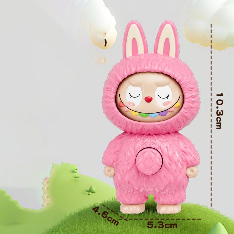 

1pc Labubu Face Changing Toy Press Face Changing Doll Cartoon Creative Decompression Trendy Toy Figurine розовый
