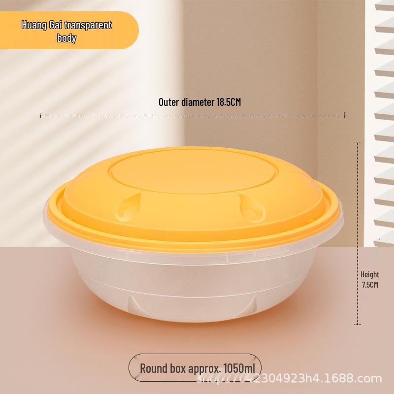 High-Quality Buckle Meal Box for Mala Tang, Hot Pot, and Pickled Fish - Thickened Round Anti-Theft Takeaway Soup Bowl