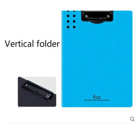 Fizz Horizontal A4 Folder 7colors Matte Texture Folder Portable Pad Portable Pen Tray Office Metting File Pocket 2 types