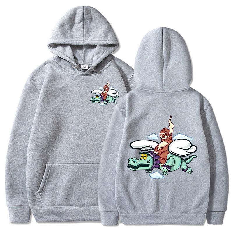 Men's Women's Loose Warm Hoodies Crocodile Mount Animal Prints Comfortable Casual Sweatshirts