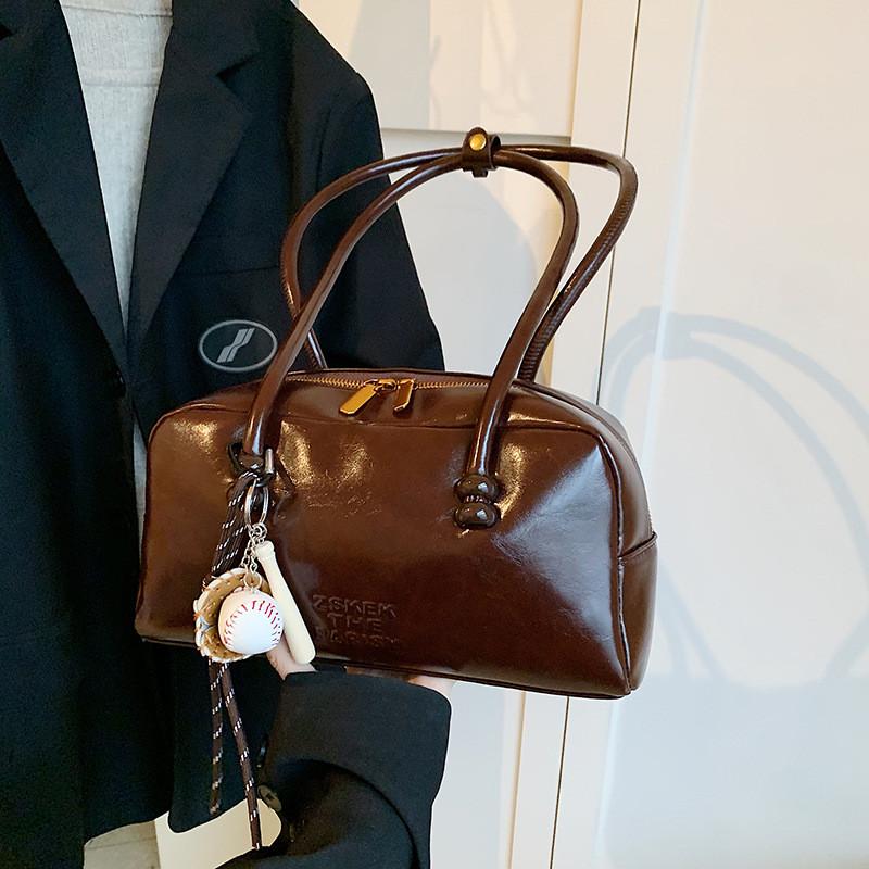 Ielgy Large-Capacity Bag Fashion Retro Commuter High-End Sense One-Shoulder Armp