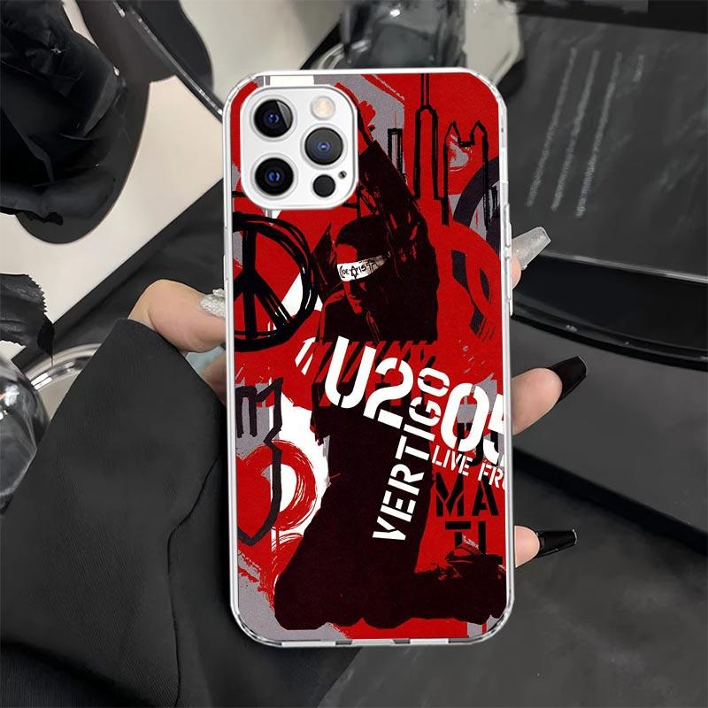 

Чехол для телефона Band U-U2 Rock для iPhone 13 12 Mini 11 Pro X XS Max XR 7 Plus 8 SE 6 6S 5 5S Мягкий силиконовый чехол Fundas iPhone 7