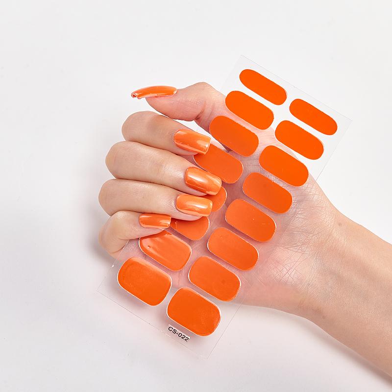 Sell Fast Gel Nail Stickers Soild Nail Gel Wraps Pure Long Lasting