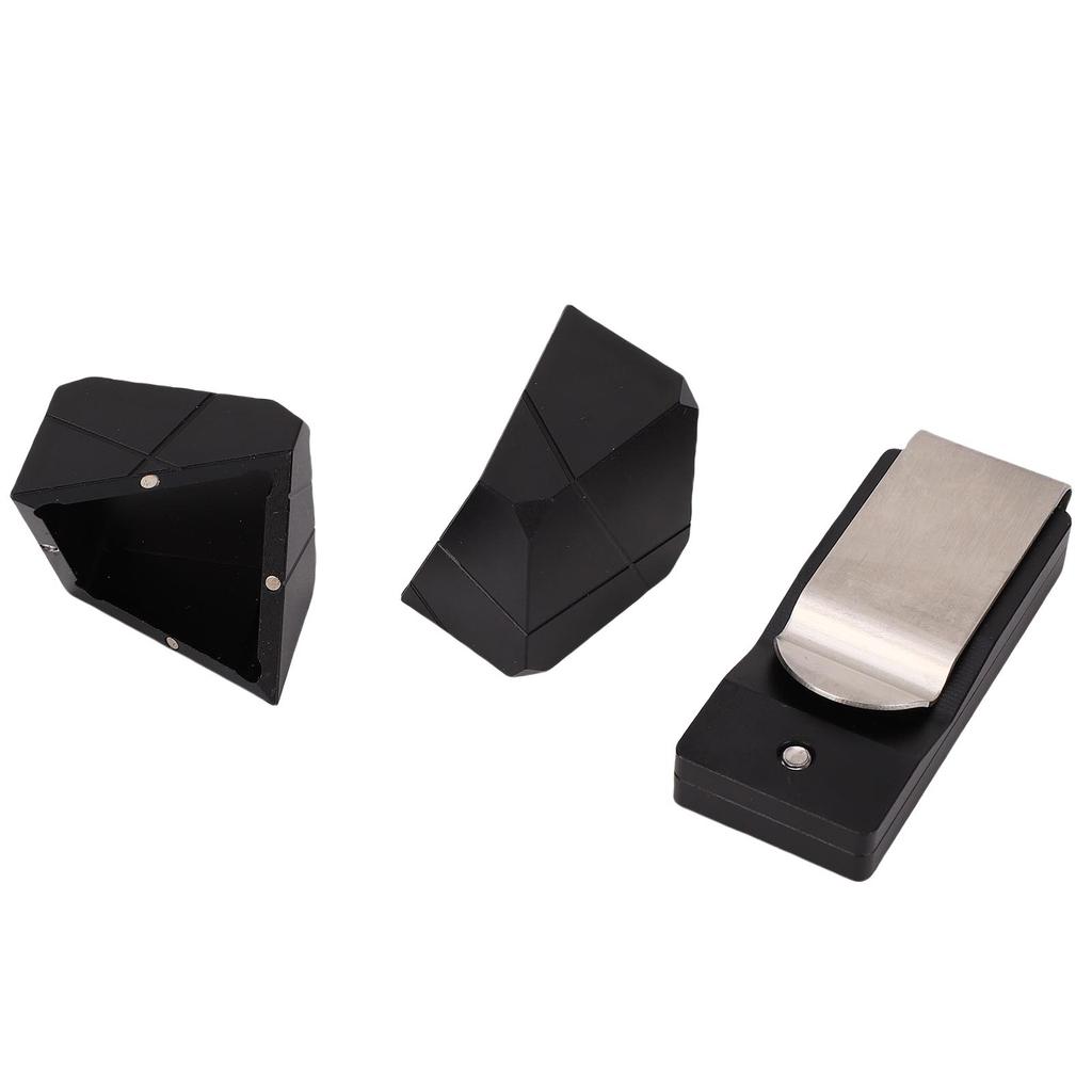 Pool Chalk Holder Billiard Chalk Case Portable Billiard Cue Chalk Box with Belt Clamp 6063 Aluminum Alloy Black