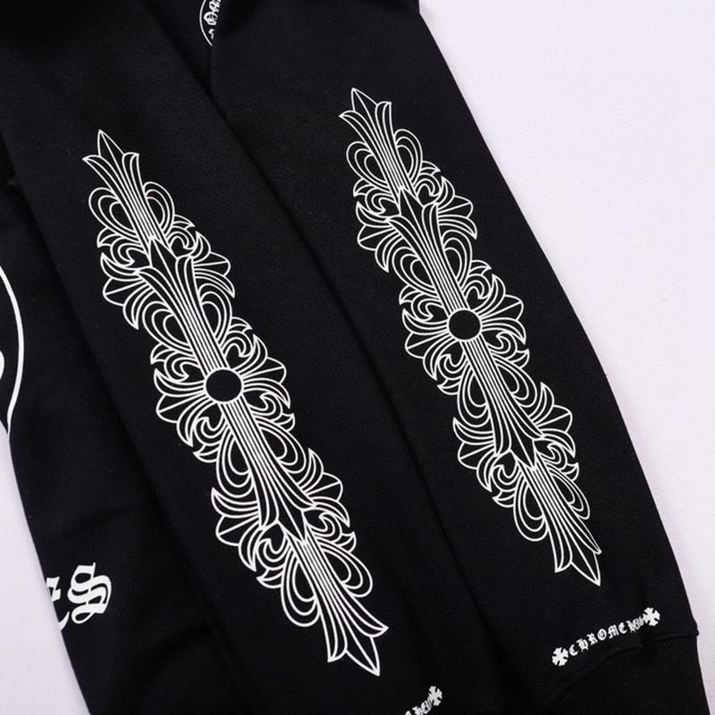 815 CHROME HEARTS 2025 Høst og Vinter Ny Pluss Størrelse Klassisk Stil Logo Hettegenser, Egnet for Par å Bruke