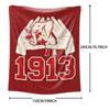 Red Rhinoceros Puzzle Flannel printed blanket suitable for all seasons suitable for living room office sofa and travel 180x250CM