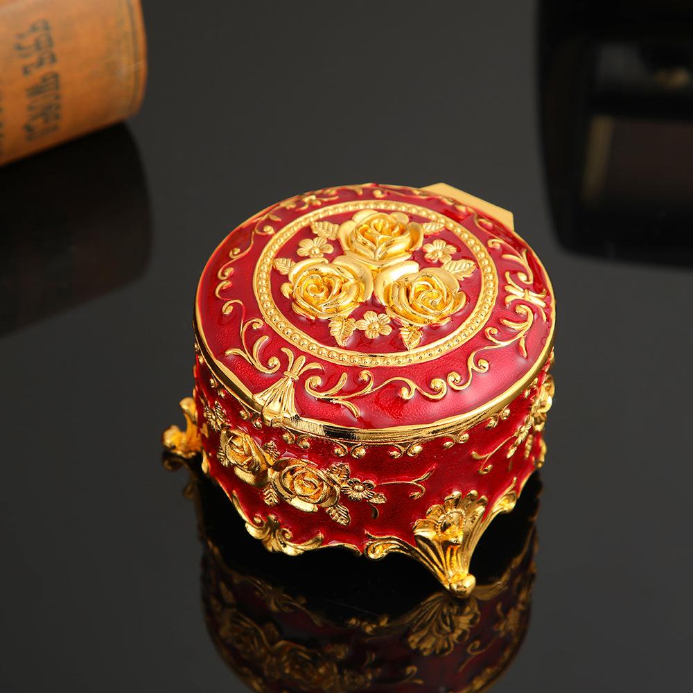 Scatola Portagioie in Metallo Smaltato Vintage Piccola Organizer per Oggetti Piccoli per Anelli Orecchini Braccialetti Decorazione da Scrivania Regalo di Compleanno