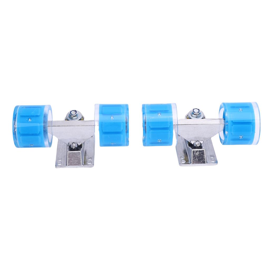 1 Pair   Trucks and Wheels PU Longboard 3.2 Inch Trucks Wheels Combo Set for Cruiser Aluminum Alloy 55x45mm