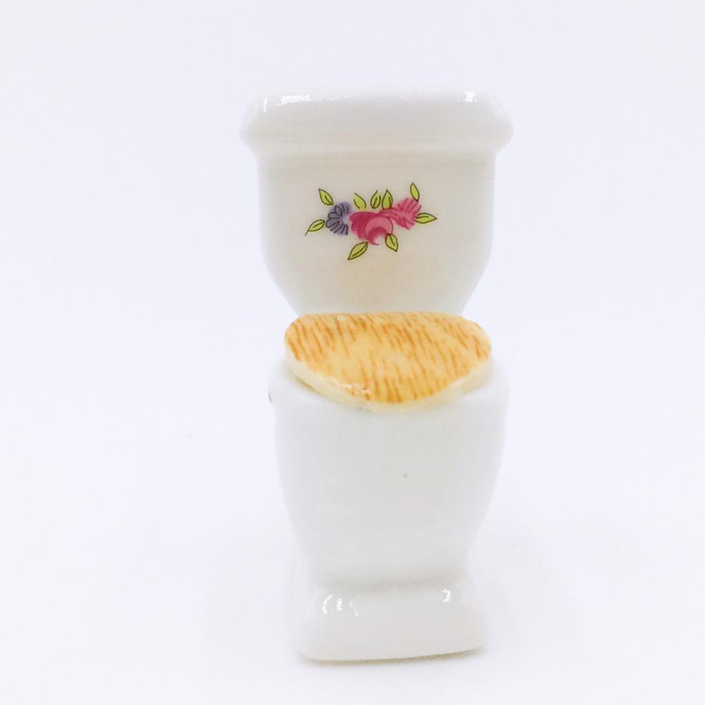 1/12 Dollhouse Miniature Porcelain Bathroom Set Ceramic