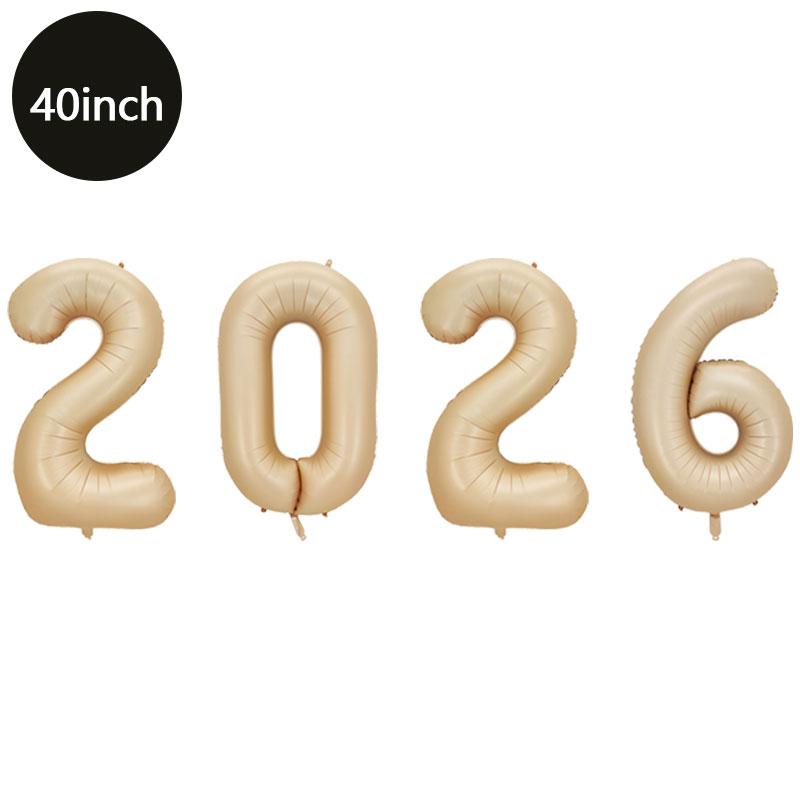 40Inch Big Foil Birthday Balloons Helium Number Balloon 2026Happy New Year Wedding Party Decorations Shower Large Figures Globos