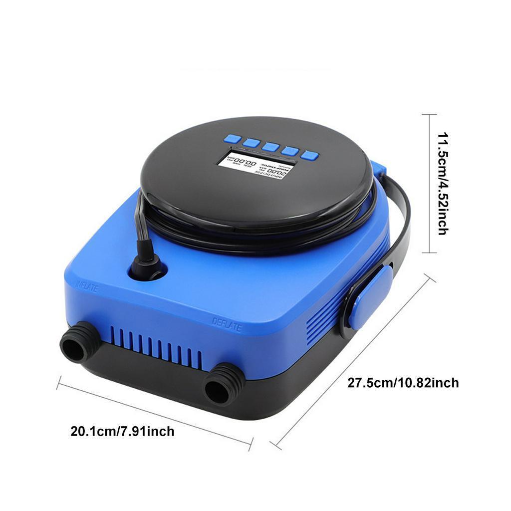 12V 20PSI 3.3ft high pressure Inflatable Electric Air Pump LCD Deflator Sup Boat Paddle Floor Mat