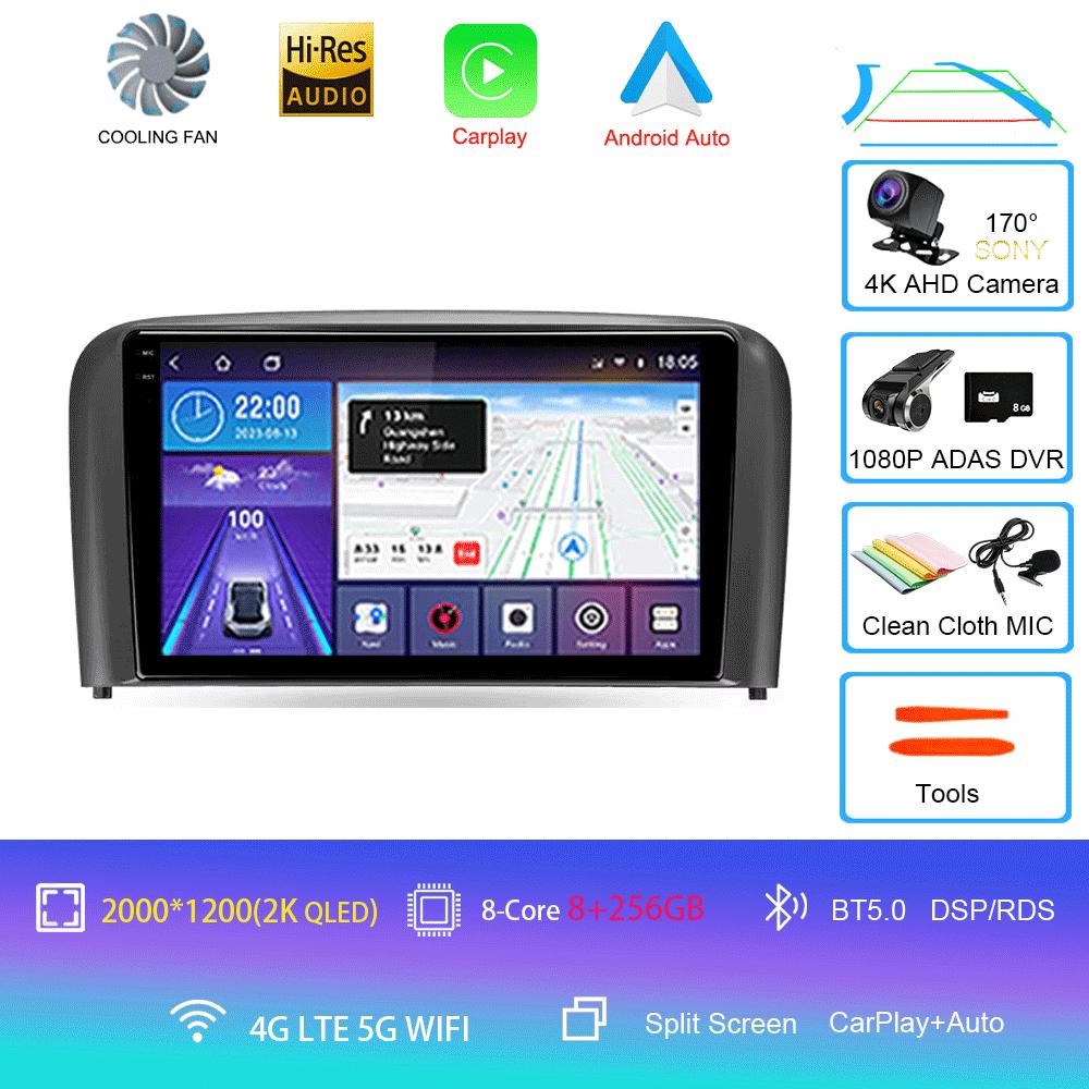 Car Radio Android 14 Carplay Auto 2K Screen Multimedia Player For Volvo S80 2004 2005 2006 2 Din Autoradio Stereo