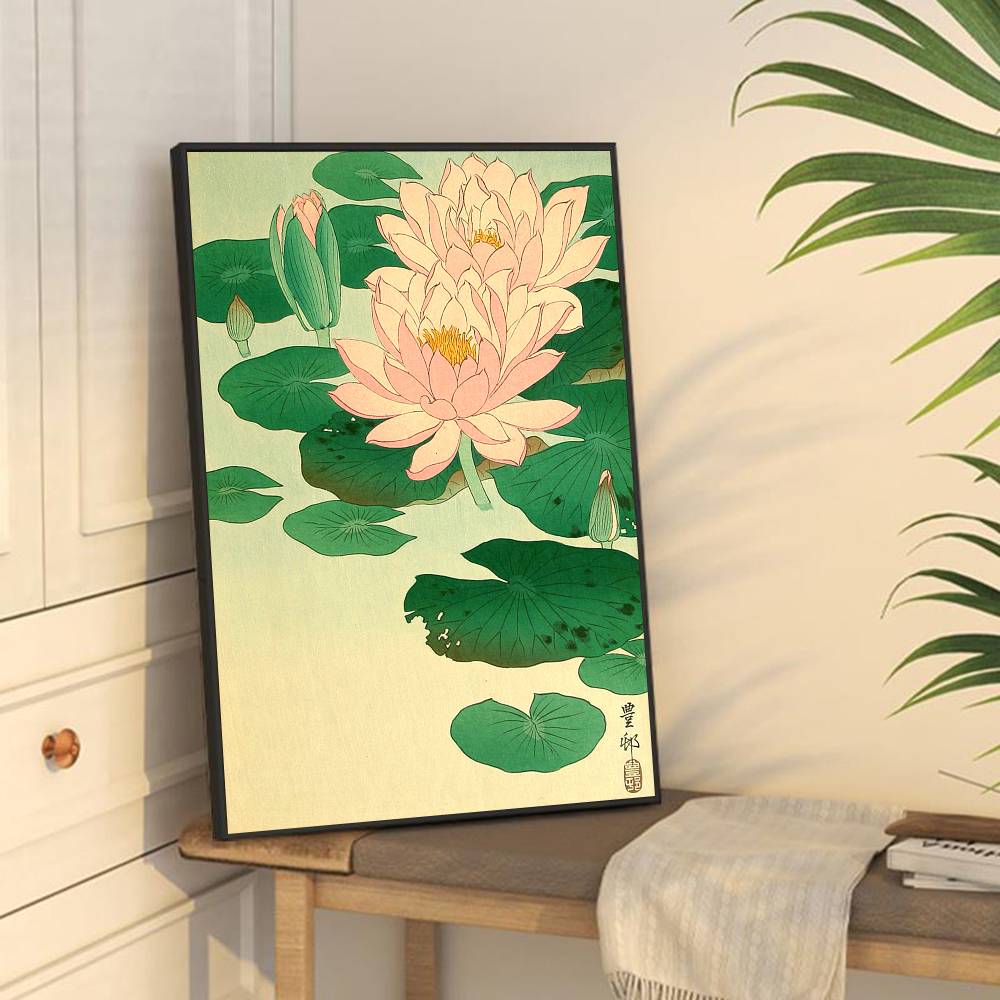 Hokusai Ohara Koson Japanese Art Whitepaper Poster Waterproof Paper Sticker Coffee House Bar Aesthetic Art Wall Painting