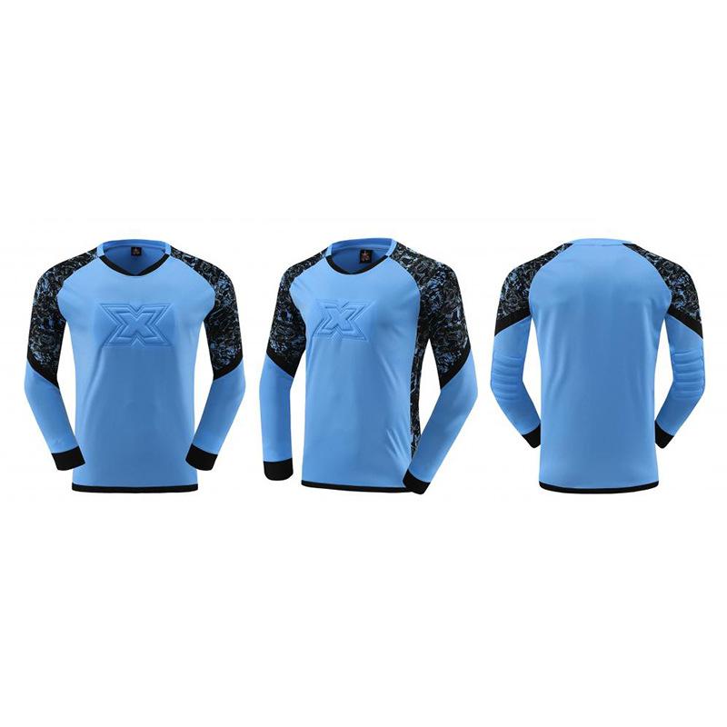 Kids Goalkeeper Uniform Boys Goalkeeper Jersey Doorkeepers Long Sleeve Sponge Protective Football Uniform For Children's