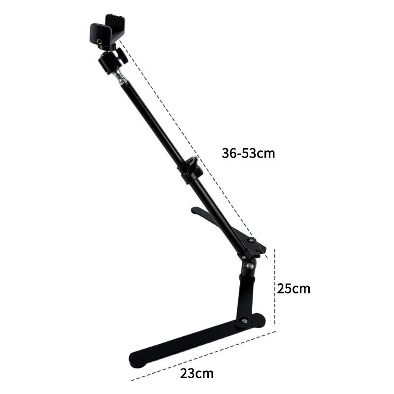 Adjustable Multi-Functional Fill Light & Phone Holder for Live Broadcast & Overhead Shooting