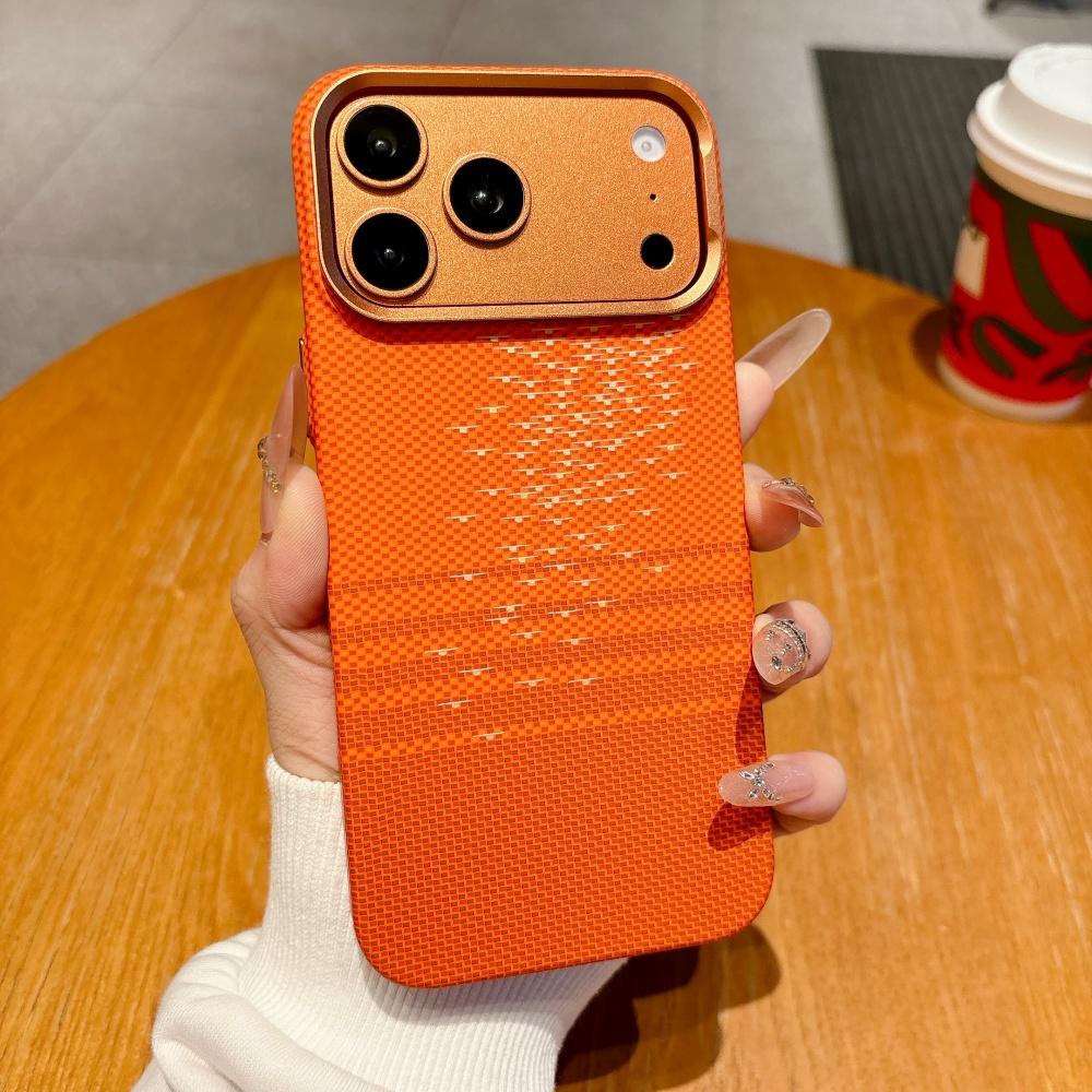 Luxury Kevlar Carbon Fibre Magnetic Wireless Charging For Magsafe Case For iPhone 17 Pro Max 16 15 Shockproof Hard PC Back Cover