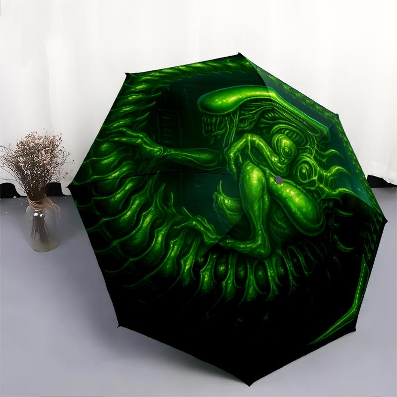 1 Pezzo Ombrello Pieghevole Automatico - Fantasia Cartone Animato, Design Portatile e Pieghevole con 8 Stecche, Regali di Natale e Compleanno