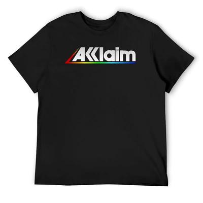 Acclaim Old School Video Game Logo T-Shirt Oversized Customs Design Your Own Oversizeds Plus Size Men Clothing