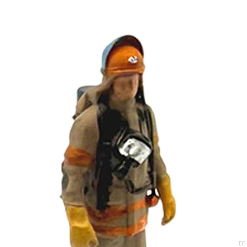 1/64 Feuerwehrmann Figuren Diorama Action Realistisch Winzige Leute Modell für Mikro-Landschaften