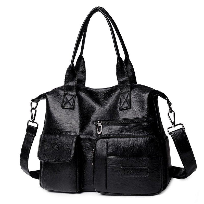 1 Piece of Vintage Women's Single Shoulder Handbag - Detachable and Adjustable Shoulder Strap, Zipper Closure, Multiple Pockets,