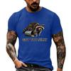 Men's Funny Animal Saying Print Vintage T-Shirt, Loose Breathable Summer Casual Top