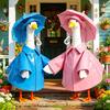1 Set Porch Goose Outfit Lawn Goose Raincoat Hat And Umbrella Waterproof Goose Costume Rain Jacket for 23 Inch Goose Statue Summer Outdoor Garden
