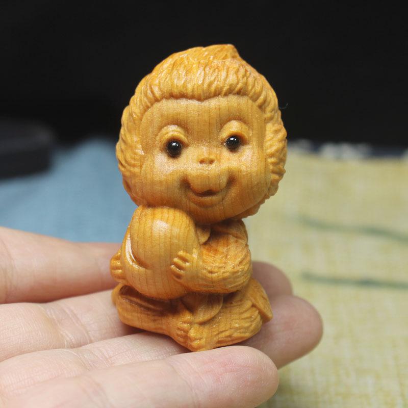Набор резных зодиакальных украшений из кипариса: Тигр, Бык, Крыса, Кролик, Дракон, Змея, Лошадь, Овца, Обезьяна, Петух, Собака, Свинья.