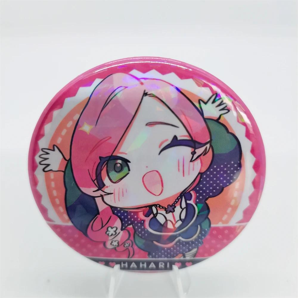 100 Girls You Cartoon Anime 58mm Laser Brooch Pin Characters Yoshimoto Shizuka Eiai Nano Pendant Jewelry