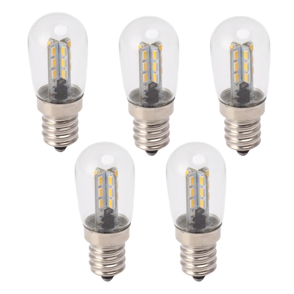 

5 Pack 24 SMD3014 LED Beads LED Bulbs 220V Fridge Lamp Bulbs Refrigerator Light Bulbs Ceiling Fan Warm White 2700K