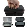 Hard Shell Speaker Storage Case, Daily Travel Bag with Mesh Pocket, Main Compartment, and Side Carry Handle Use
