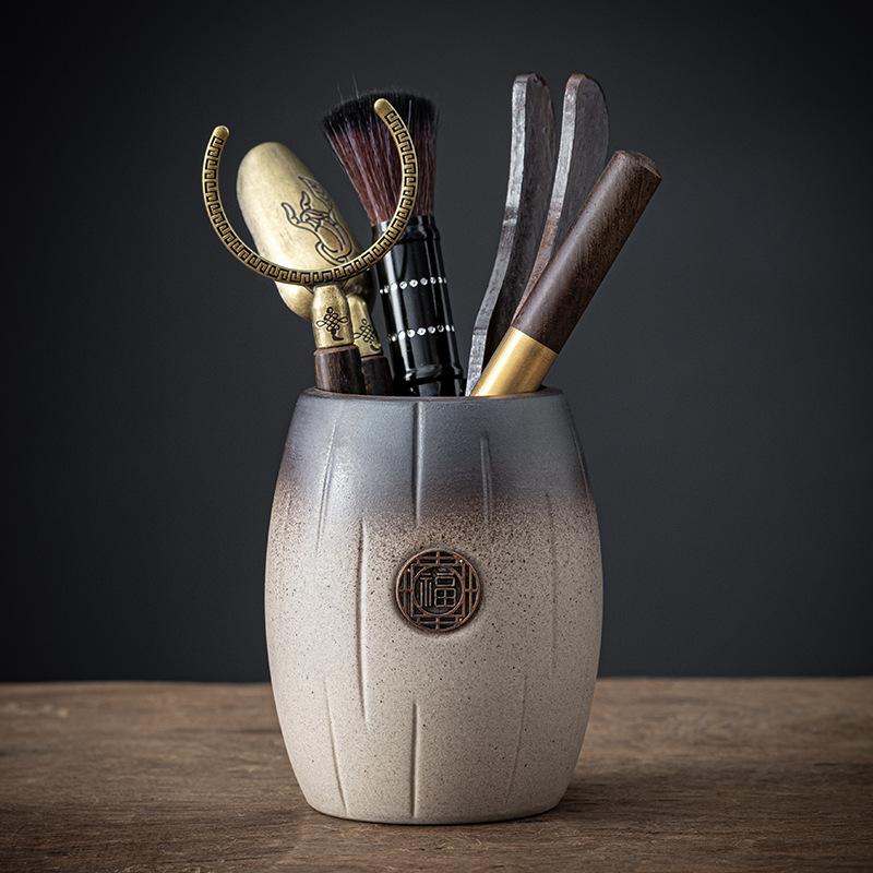 6Pcs/Set Tea Ceremony Heat-resistant Tea Canister Tools Wooden Chinese Gongfu Teaspoon Tea Tong Needle Set Tearoom Supplies