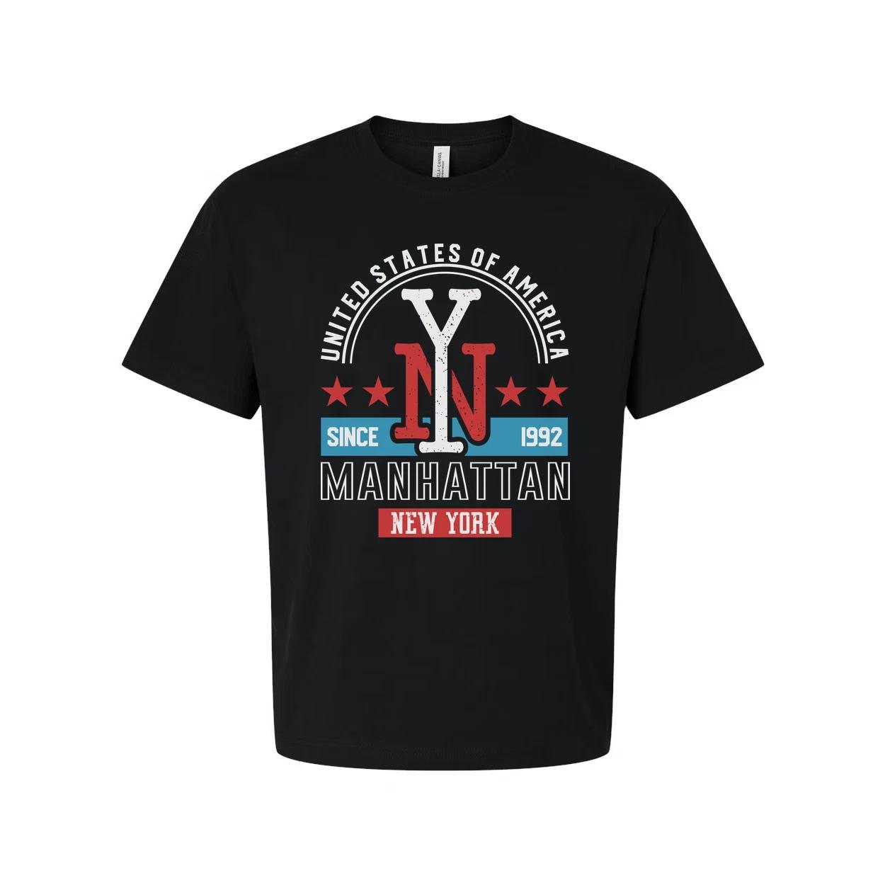 

Нью-Йорк Манхэттен Графическая футболка Унисекс Футболка с гербом города С 1992 года США 4XL