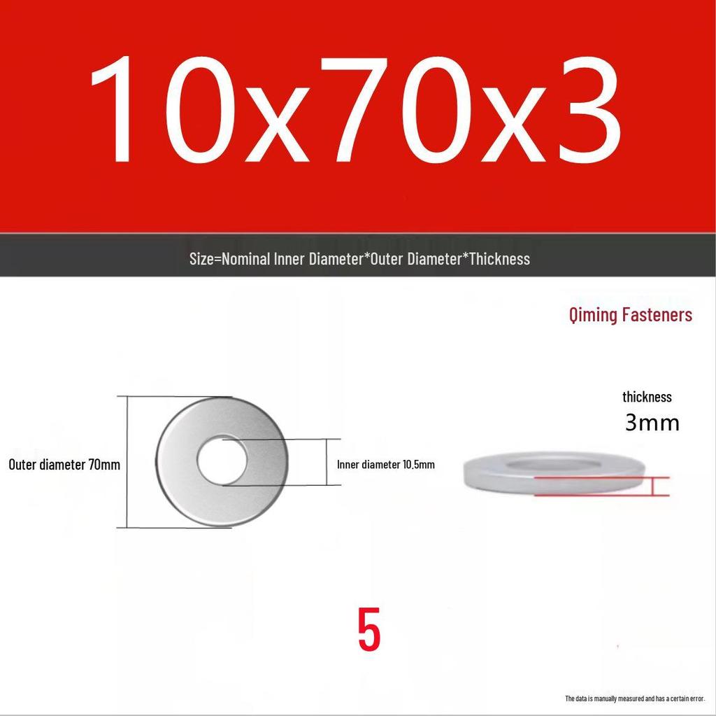 4.8 Grade Galvanized Iron Flat Washer M3-M40 Oversized Metal Screw Gasket Washer
