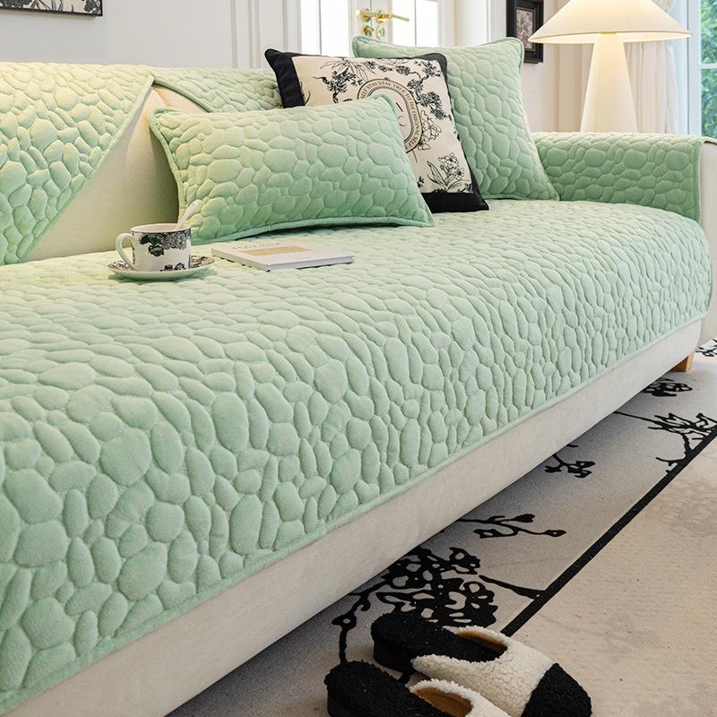 Winter Crystal Velvet Sofa Cushion Winter Thickened Non-slip Sofa Cover Cover New Simple Cover Cloth Towel Sitting Cushions