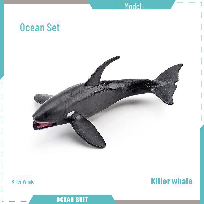 Marine Animal Model Set: Shark, Turtle, Dolphin, Whale, Penguin, Crab, and Seabed Creatures