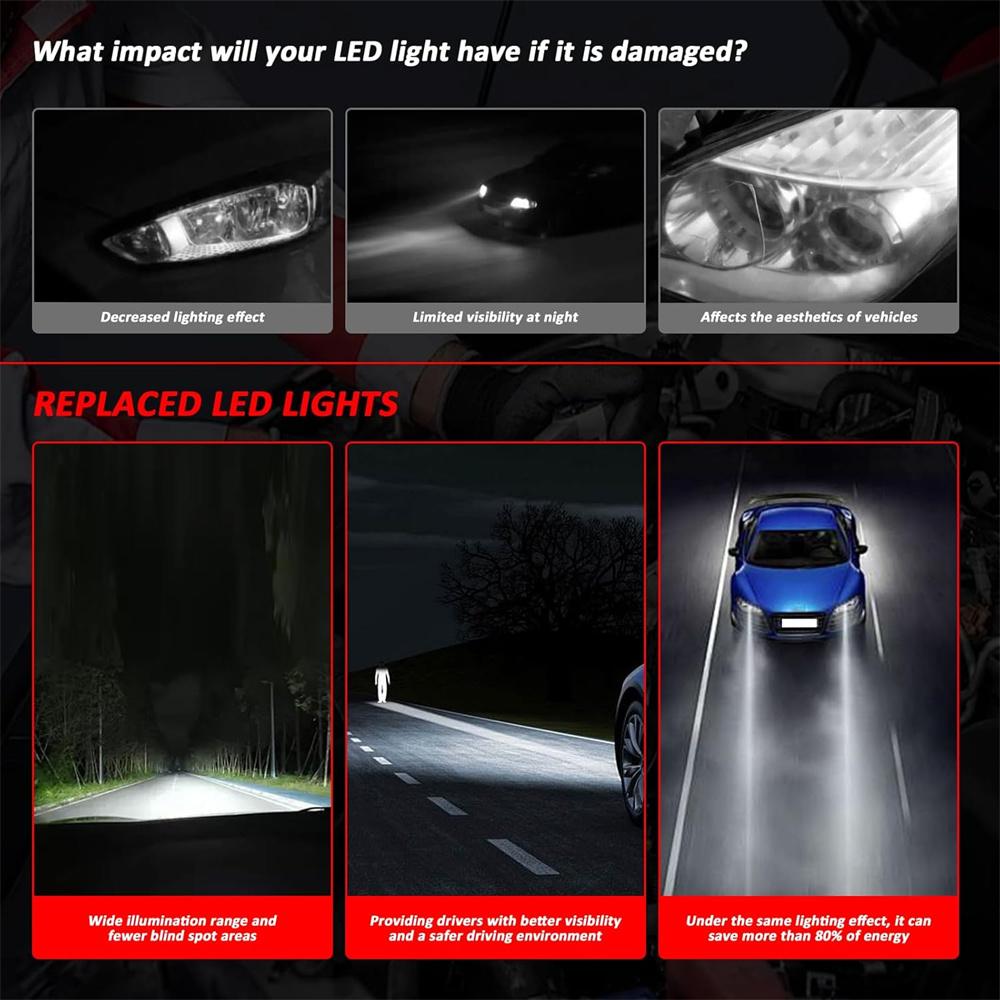 White LED Module Set For BMW F30 F31 LCI 328dX 328iX 63117419615, 63117419610