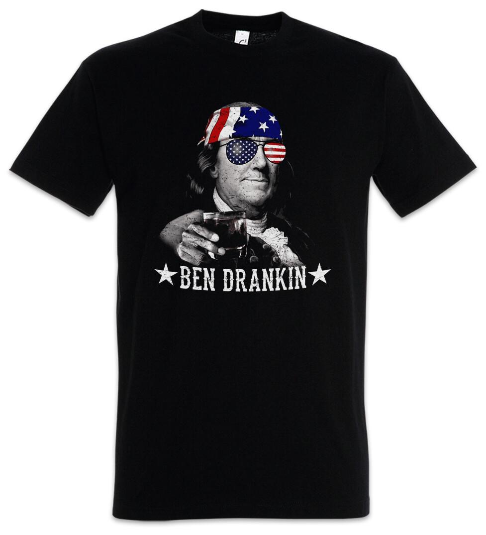 Ben Drankin T Shirt Benjamin Fun Alcohol Franklin USA United States Drunk US- XXXXL