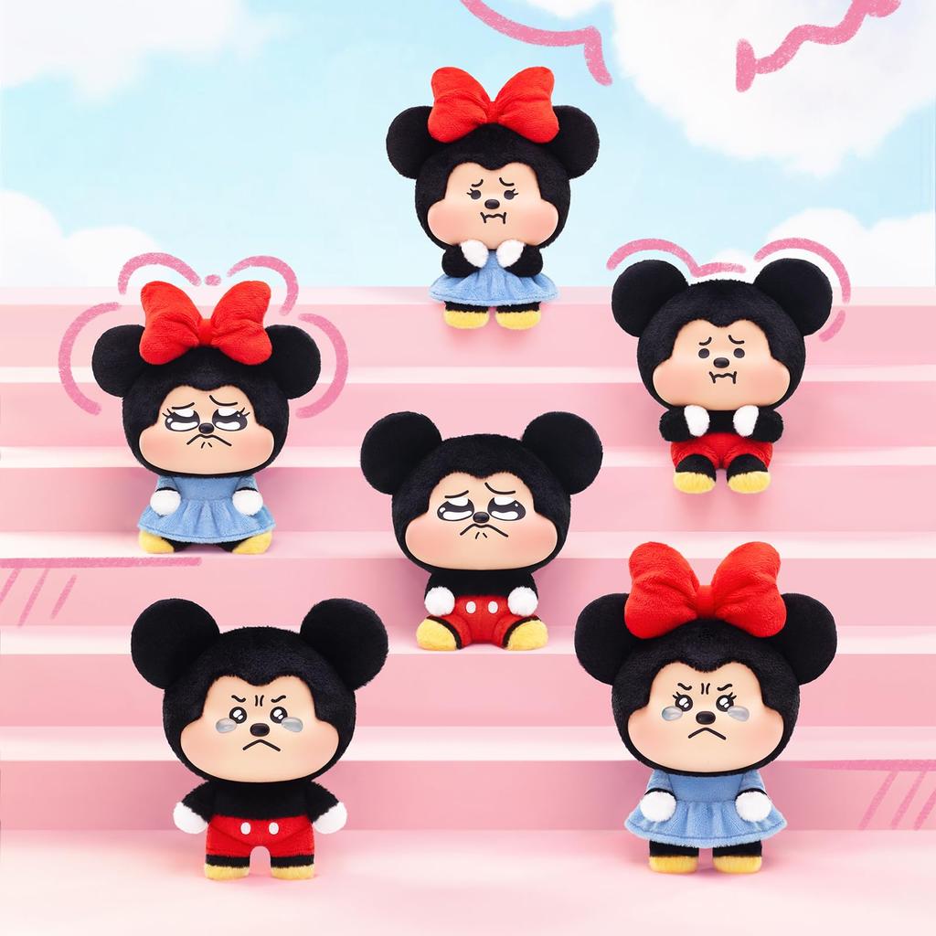 TOP TOY Disney Mickey Minnie Series Plush Charm Gacha Gacha Blind Box Figure Plastic Model Premium Toy Mickey Minnie Character Birthday Present Item &