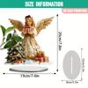 Christmas Angel Girl Acrylic Plate 7in 2D Decorative Home Office Garden Piece Multi-functional Artwork Base Gift