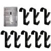 8 Black ABS Towel Radiator Hooks – Set of 8