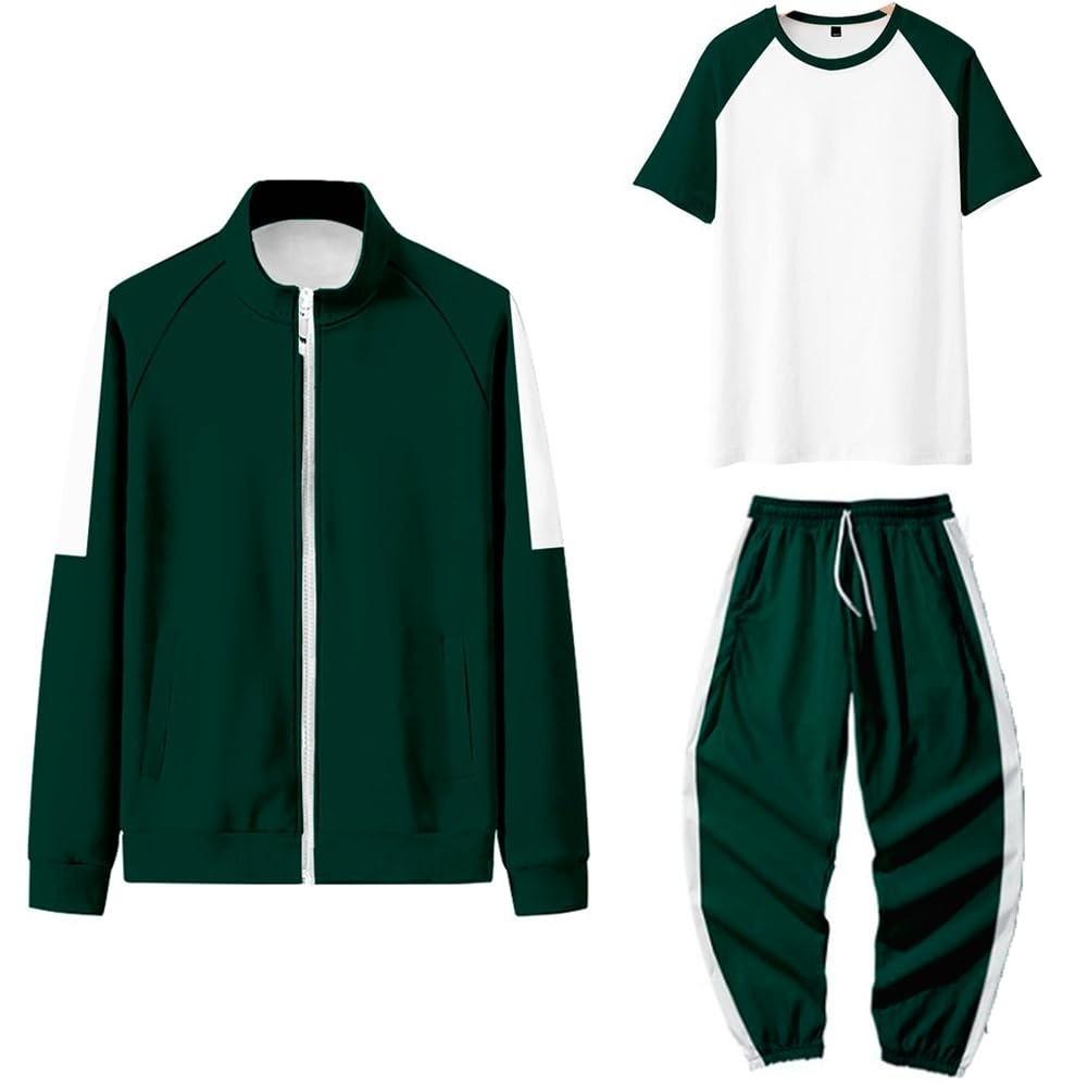 

Толстовка с капюшоном на молнии для взрослых, спортивная повседневная толстовка с брюками и рубашками с коротким рукавом L темно-зеленого