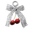 Stylish Love Cherrys Pendant Bowknot Keychain Accessory Stylish Key Holder for Women Sturdy Alloy Car Key Pendant