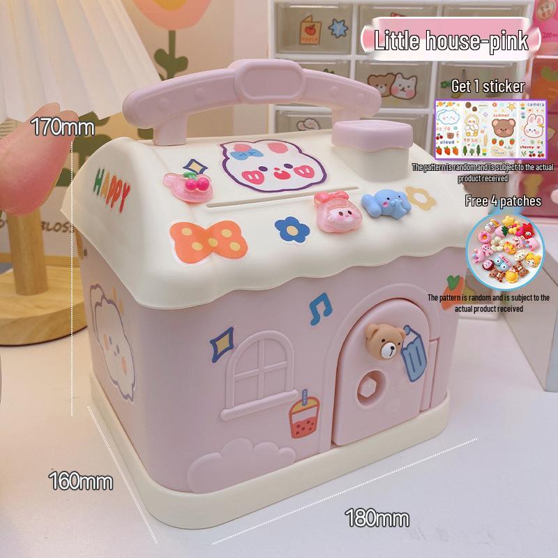2023 Cute Mushroom House Money Box Cartoon Piggy Bank for Children