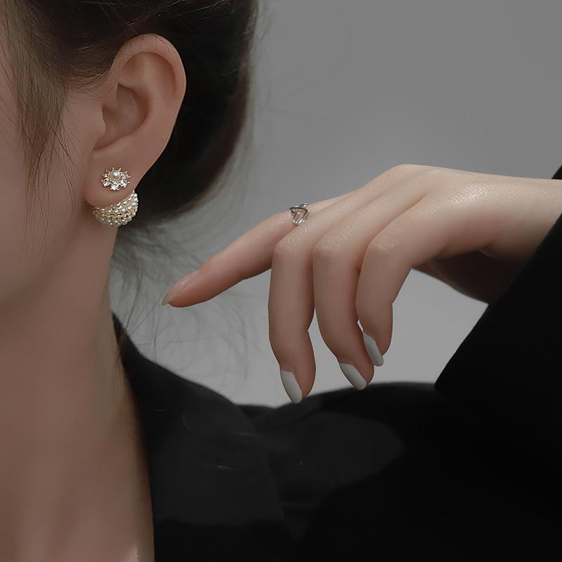 Südkorea Süß Elegant Hohe Qualität Perle Kreis MÄDCHEN Ohrstecker Geschenk Party Bankett DAMEN Schmuck Ohrringe