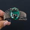 Fancy Malachite Gemstone Pure Copper Wire Wrapped Handmade Cuff/ Bangle Jewelry