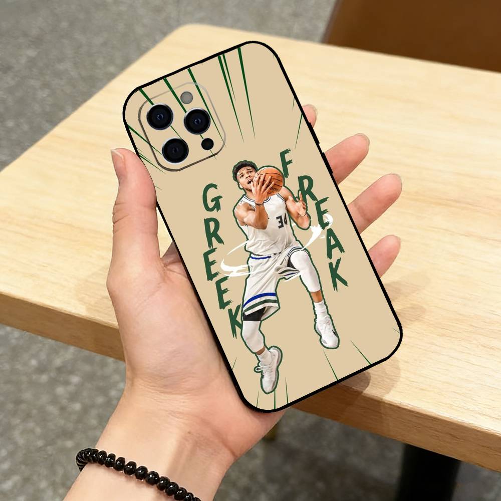Giannis Antetokounmpo 34  Phone Case For iPhone 17,16,15,14,13,12,11 Plus,Pro Max,XS,Soft Silicone Black Cover