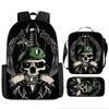 Skull Schoolbag for Primary School Students, Kindergarten New Schoolbag for Boys and Girls, Grades 2345 and 6